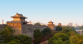 Asien China Xi'an city wall