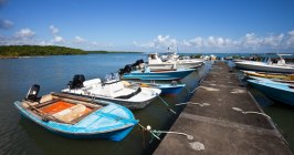 Karibik, Guadeloupe, Hafen, Steg, Fischerboote, Meer