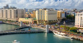 Puerto Rico, San Juan, Dock, Hotel, Karibik, Haefen, Skyline, Stadtansicht, Atlantik