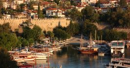 Türkei, Antalya, Stadt, Hafen, Bucht, Mittelmeer, Türkische Riviera
