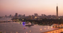 Ägypten Kairo Nil Sonnenuntergang Skyline Stadtansicht