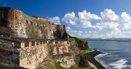 Puerto Rico, Karibik, El Morro Festung, San Juan, Festung, Küste, Welle, Burg, Steinmauer