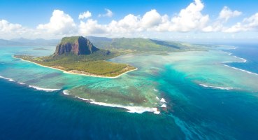 Indischer Ozean, Insel, Mauritius, Eiland, Meer, Strand, Luftaufnahme, Tropisch